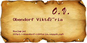Obendorf Viktória névjegykártya